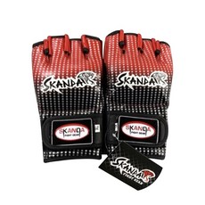 SKANDA MMA 星星皮手套, 紅+黑
