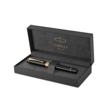 PARKER Duofold經典百年GT鋼筆+吸墨器+ 補充芯 7入, F, 黑色的