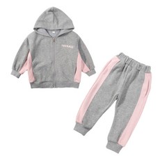 Angel Eye 女童 NAGE 運動連帽拉鍊外套 + 下身套裝