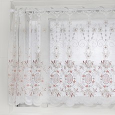 刺繡蕾絲窗簾, 橘色