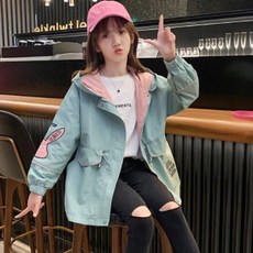 天使眼女童款兔子帽外套