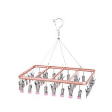 夾式襪子曬衣架 橘色 大 43 x 32 x 43.5 cm AA670-1 28p, 1個