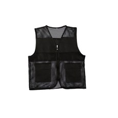 網眼 網紗 登山 釣魚 現場 志工 工作服 工作 團體 背心 02 黑色, 1個