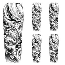 普通長款紋身貼紙 TQB147 L號, 單色, 5個