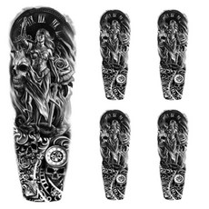 普通長款紋身貼紙 TQB253 L號, 單色, 5個