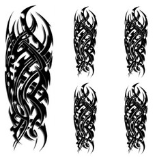 普通長款紋身貼紙 TQB235 L號, 單色, 5個