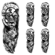 普通長款紋身貼紙 TQB245 L號, 單色, 5個