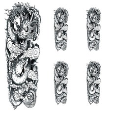 普通長款紋身貼紙 TQB019 L號, 單色, 5個