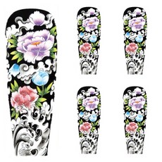 普通長款紋身貼紙 TQB050 L號, 單色, 5個