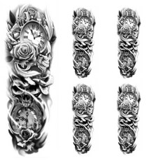 普通長款紋身貼紙 TQB163 L號, 單色, 5個