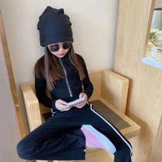 Angel Eye 女童修身版型雙槓運動套裝