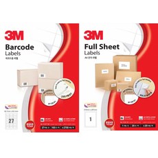 3M 分類標籤貼紙 27枚 100入裝+空白分類標籤貼紙 20入裝, 1套