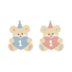 寶寶熊貼紙 100入, 藍色, 粉紅色, 1套