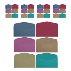 From&To 高級雙色雙層信封 6款 x 8入 + 燙金貼紙 48入 套組 B118P, 混合色, 1套