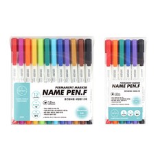 liflin 高級中字簽字筆12色 + 簽字筆6色套組, 混合顏色, 1套