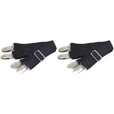 미스터마켓 침대시트 고정밴드 대, 2개, 블랙