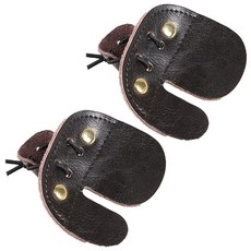 國弓 洋弓 護指套, 棕色, 2個