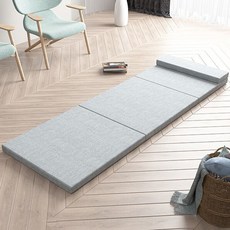 Tani棉質多功能高彈性折疊床墊 100*200*10cm, 灰色, 10 厘米