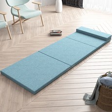 타니코튼 다용도 고탄성 접이식 매트리스 120 x 200 x 6 cm, 블루