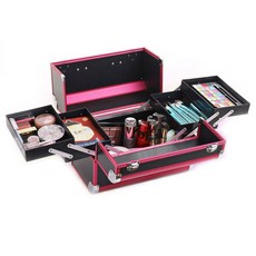 OVELYONE 專業彩妝收納硬殼箱, 紅色, 1個