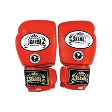 SKANDA 皮革拳擊泰拳手套, 紅色的