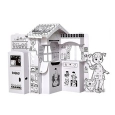 콩순이 색칠하는 종이집 콩순이 하우스 주방놀이, 화이트, 1개