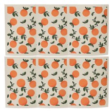 Ov&Ov吸水型圖案抹布 橘子 YJ28, 6個