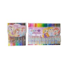 Disney 迪士尼 系列12色彩色蠟筆+24色彩色筆, 混色, 1組