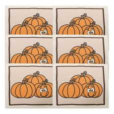 오브앤오브 흡수형 그림 행주 호박 YJ12, 6개