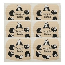 Ov&Ov棉質圖案抹布 熊貓 YJ45, 6個