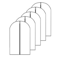 夾克和普通外套的現代簡約拉鍊套 60 x 100cm半透明, 1個, 5件