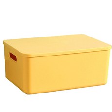 Hoibro 家用收納盒 大 h14, 黃色, 1個