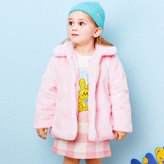 HEJMINI 童款素色柔軟毛絨外套