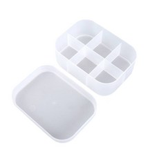 Suerte化妝品收納盒 6格 白色, 1個