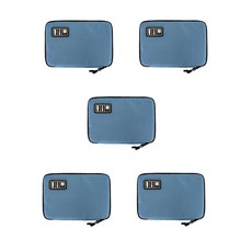 Build On 充電器耳機硬殼收納盒, 5個, 淺藍色