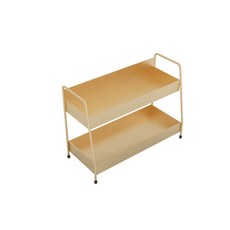 셀렉숀 심플 철제 미니 선반 정리대, 골드, 2단