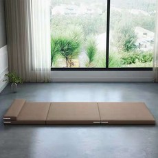 타니 다용도 접이식 라텍스 매트리스 70 x 200 x 6 cm, 브라운
