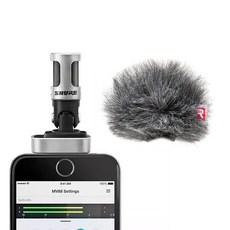 SHURE 舒爾 一個人的媒體內容創建麥克風 + Windjammer 包 for ios, MV88、AMV88-FUR