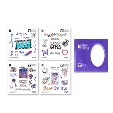 instant tattoo BTS 隱藏曲目組合, 混色, 1套