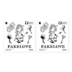 instant tattoo BTS防彈少年團快速紋身貼, Fake Love, 2入