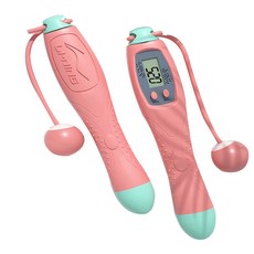 하이어데코 듀얼 버튼 줄넘기, 핑크, 1개