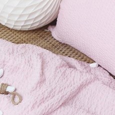 아리베베 밤부 시어서커 시원한 여름 홑겹 유아동 이불, 핑크