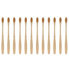 weju 細軟毛基本款竹製牙刷 一般刷頭, 1入, 12個