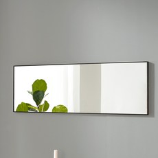 미소아이 벽걸이 문걸이 더심플 전신거울 400 x 1220 mm, 블랙