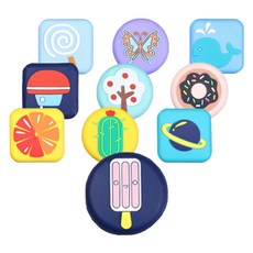 PARA:D 圖案印花門把防撞墊 隨機出貨, 10個