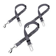 Broopic車用寵物安全帶, 灰色的, 3個