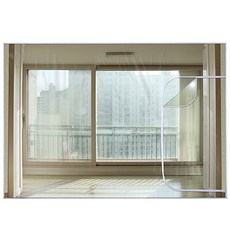 dashop 陽台型拉鍊式EVA防風塑膠布 透明擋風罩 450 x 250 cm + 魔鬼氈膠帶 15片, 1套