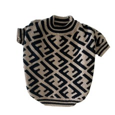 Potegar寵物針織衫, 棕色的