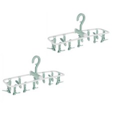 內衣襪子曬衣夾 卡其綠色, 2個