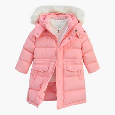 CURLYSUE 童款可拆式素色連帽長版羽絨外套+拉鍊背心組 CPW1GAJM02